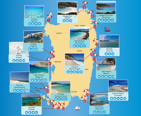 Spiagge della Sardegna - Infografica