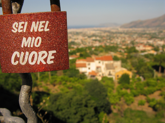 View of Palermo from Monreale, padlock, things to do in Sicily