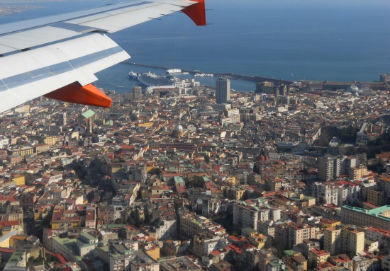 Flying to Naples in Southern Italy