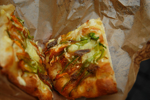 Pizza al taglio, pizza by the cut or pizza by the slice